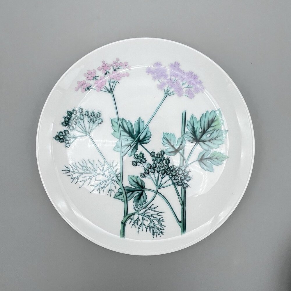 Set of 4 Horchow Collection Botanical Flowers 7 5/8" Dessert Plate Japan - Picture 4 of 10